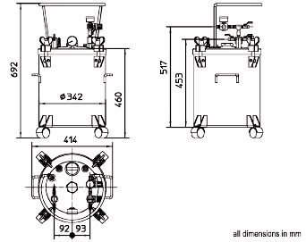 Schemat Zbiornika Ciśnieniowego Pressure Pot 20 N08140003 DÜRR